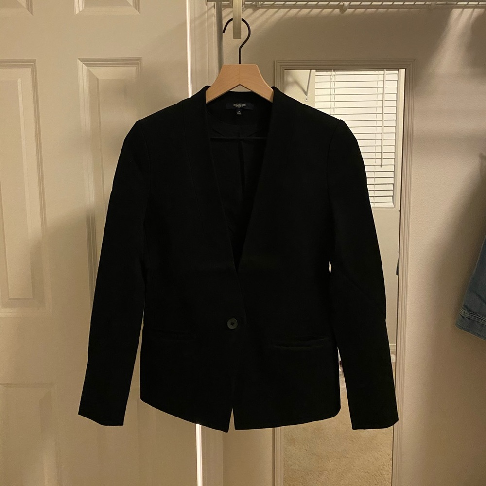 Madewell One button Black Blazer